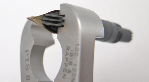 ITEM #PTS-8: PELIKAN PLIERS. THESE PLIERS WORK ON PELIKAN 100, 100N, IBIS & RAPPEN FOUNTAIN PENS. IT IS DESIGNED TO REMOVE THE SCREW IN NIB/FEED ASSEBLEY. THE TOOL HAS 3 SLOTS TO ACCPET THE RIBS ON THE BOTTOM OF THE FEED. 